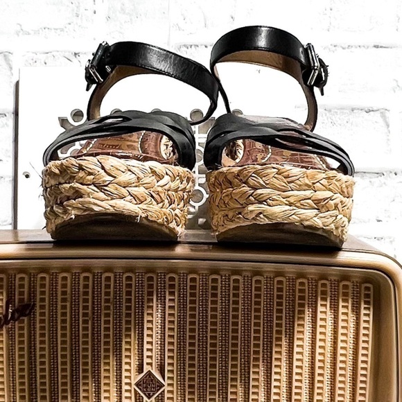 Sam Edelman Black Darline Wedge Espadrilles - Picture 2 of 4